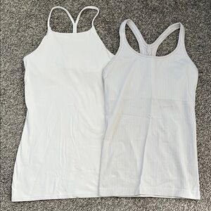 Size 4 Lululemon white tank top bundle
